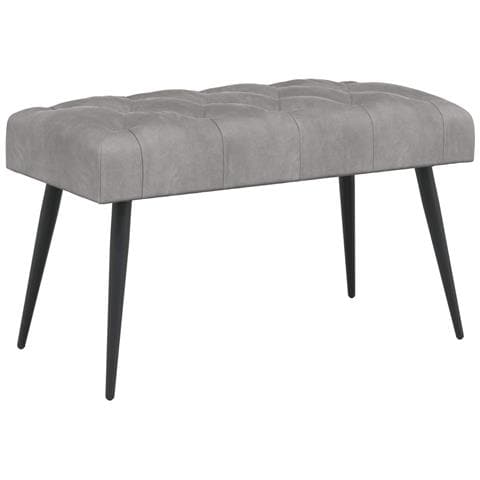 Panchina con bottoni imbottiti Grigio Chiaro 80 x 40 x 46 cm - Foto 1