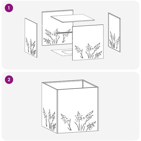 Vaso da giardino Argento 50 x 50 x 49 cm Acciaio Inox - Foto 9