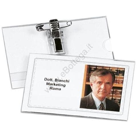 50 portanome 9x5,5 c / clip+spilla 31-090 lebez - Foto 2