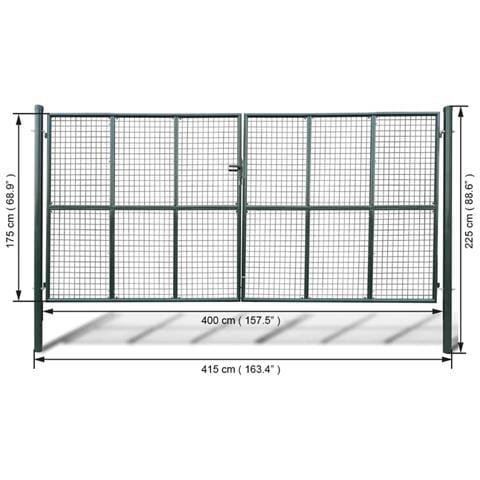 Cancello A Rete Per Giardino 415 X 225 Cm / 400 175 - Foto 2