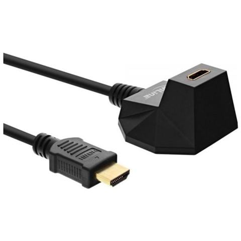 cavo prolunga high speed hdmi con base di supporto, 4k2k, maschio / femmina, nero / dorato, 5m - Foto 1