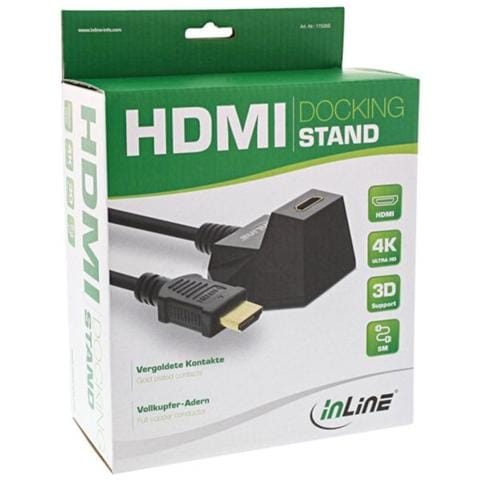 cavo prolunga high speed hdmi con base di supporto, 4k2k, maschio / femmina, nero / dorato, 5m - Foto 3