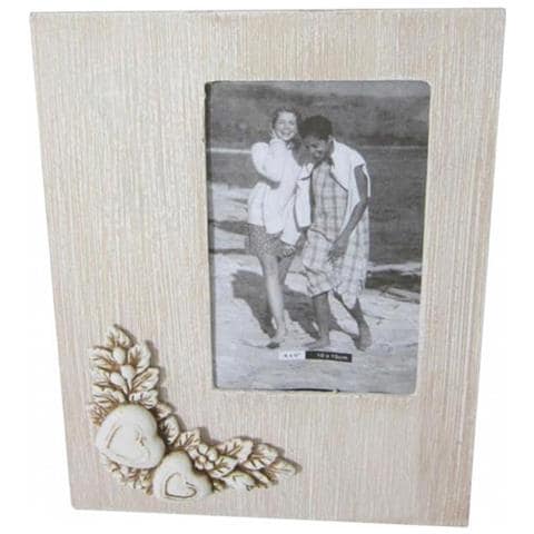 Portafoto Shabby Chic Rettangolare 10 X 15 Per Interno Camera Cameretta Salotto Ingresso Cucina Mensola Cornice - Foto 1