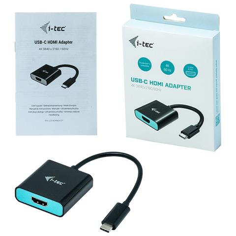 Adattatore USB-C a HDMI 4K / 60 Hz M / F 0.15 m - Nero / Turchese - Foto 3