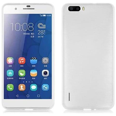 Custodia Compatibile Con Honor 6 Plus In Argento - Coperchio Protettivo In Silicone Tpu Flessibile Con Design Spazzolato - Foto 2