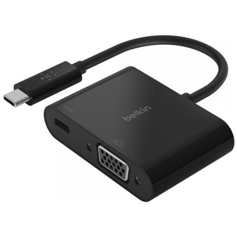 USB-C to VGA-Adapter 60W PD, black AVC001btBK - Foto 1