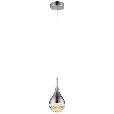 Sospensione A Soffitto In Cristallo A Led Integrato Con Effetto Bolla Cromato - Foto 2