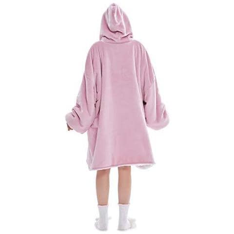 Oversize Con Cappuccio Blanket Felpa The Original Sherpa Gigante Pullover Con Grande Tasca Frontale Morbida Accogliente Caldo E Confortevole Della Novit Con Cappuccio 1 Size Fits All Tv-coperta Per Uomo Donna Adolescenti Bambini - Foto 2