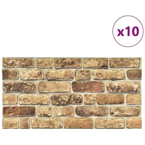 Pannelli Murali 3D con Design Mattoni Sabbia Scuro 10 pz EPS - Foto 8