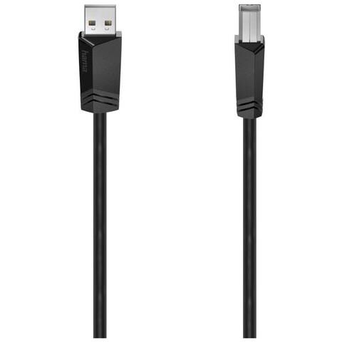 Cavo Usb A M / Usb B M, Usb 2.0, 3 Metri, Nero - Foto 2