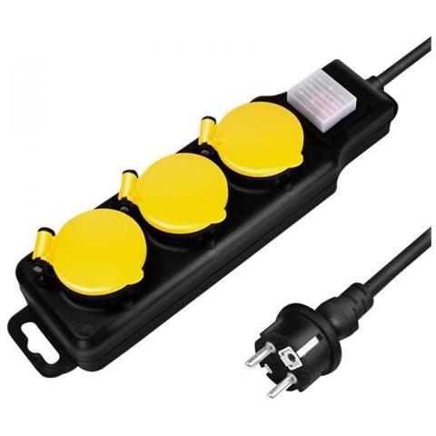Lps253 Prolunghe E Multiple 1,5 M 3 Presa (e) Ac Esterno Nero, Giallo - Foto 1