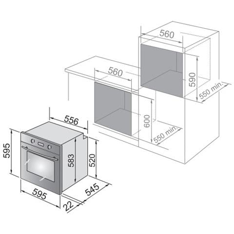 Forno Elettrico da Incasso Professional PLM 7 XLX 2 Capacità 74 L Multifunzione Ventilato Colore Acciaio Inossidabile - Foto 7