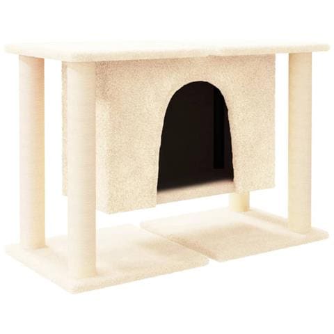 Albero Per Gatti Con Tiragraffi In Sisal Crema 50 Cm - Foto 1