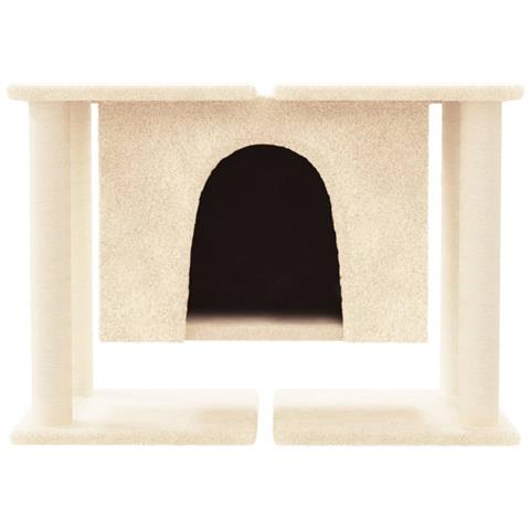Albero Per Gatti Con Tiragraffi In Sisal Crema 50 Cm - Foto 2