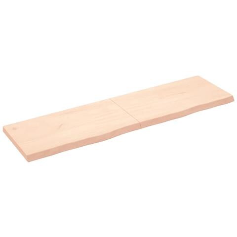 Ripiano In Massello Di Rovere 180x50 Cm - Spessore Da 2 A 6 Cm, Colore Marrone Scuro, Portata Fino A 36 Kg, Per Mensole E Mobili