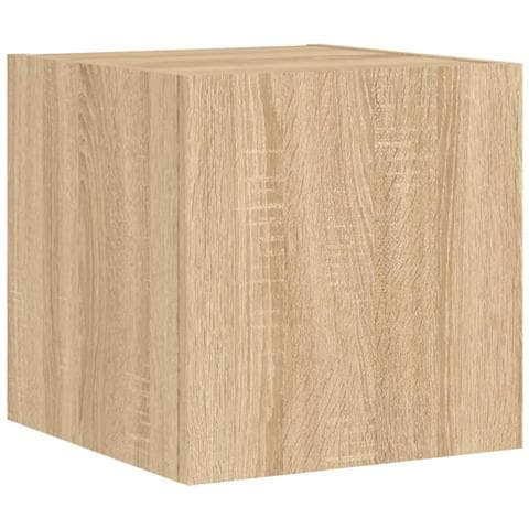 Mobile Tv A Parete Con Luci Led Rovere Sonoma 30,5x35x80 Cm - Foto 3