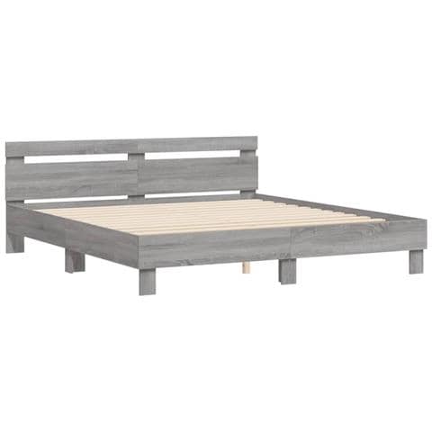 Giroletto Testiera Grigio Sonoma 160x200 Cm Legno Multistrato - Foto 2