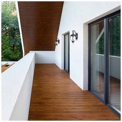 Lampada Da Parete Classica Da Esterno Alluminio Bronzo 1 Luce E27 60w Ip44 - Foto 2
