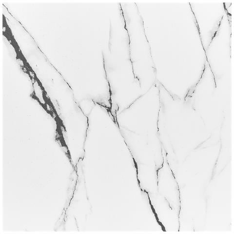 Tavolino Effetto Marmo Bianco E Oro Ø 40 Cm Reva - Foto 6