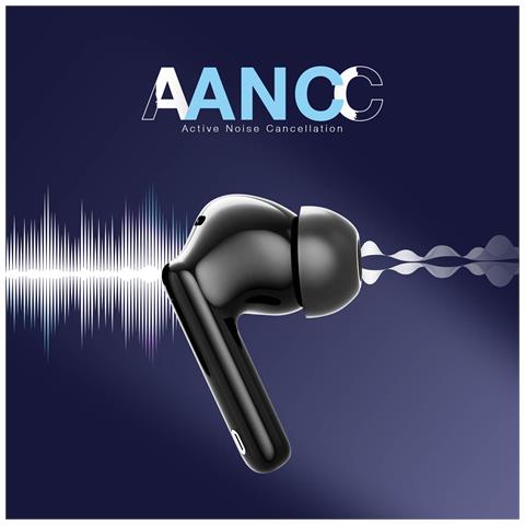 Auricolari Wireless Riduzione Rumore Anc Ricarica Senza Fili, Nero - Foto 2