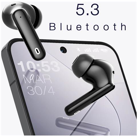 Auricolari Wireless Riduzione Rumore Anc Ricarica Senza Fili, Nero - Foto 5