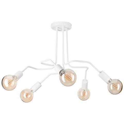 Lampada A Sospensione Damiano - Bianco - Metallo - 40x59x59 Cm - Foto 1