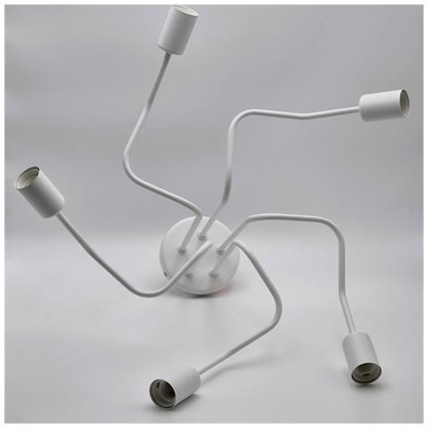 Lampada A Sospensione Damiano - Bianco - Metallo - 40x59x59 Cm - Foto 8