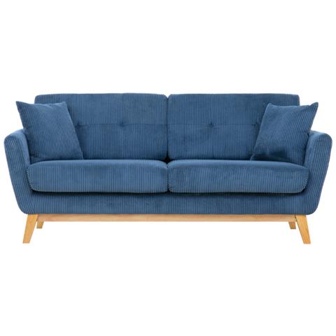 Hoga Divano Scandinavo A 3 Posti In Velluto A Coste Blu - Foto 6