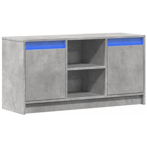 Mobile Porta Tv Con Led Grigio Cemento 100x34x50 Cm Truciolato - Foto 3