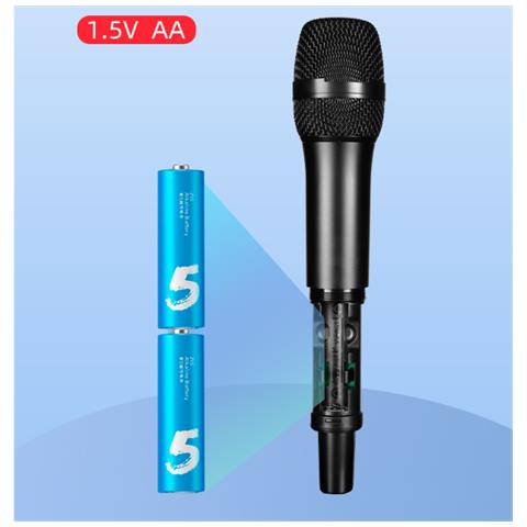 Microfono Wireless Con Ricevitore - Con Qualità Del Suono Di Prima Classe, Confezione Da 2 - Foto 2