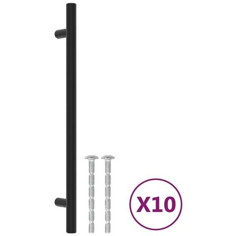 Maniglie per Mobili 10 pz Nere 192 mm in Acciaio Inox - Foto 2