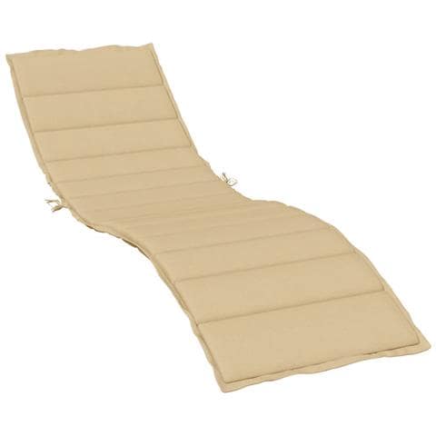 Cuscino Per Lettino Prendisole Beige Mélange 200x50x4cm Tessuto - Foto 2