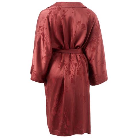 Trench A Vestaglia Rosso Con Stampa Allover - It40 - Foto 2