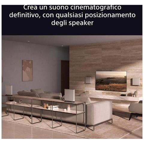 Bravia Theatre Quad Dolby Atmos Home Theatre 4 Speaker System per TV Wi-Fi Bluetooth 360 Spatial Sound Mapping Hi Res Audio Grigio - Foto 6