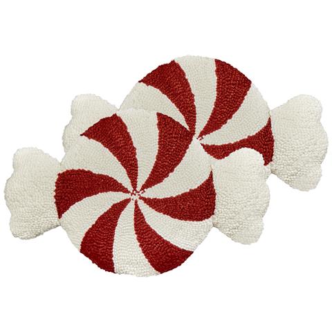Set Di 2 Cuscini Spiral Candy Bouclé 35 X 58 Cm Bianco Modello Natalizio - Foto 2