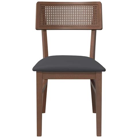 Sedie da Pranzo con Cuscini 2pz Marrone Legno Massello di Hevea - Foto 10