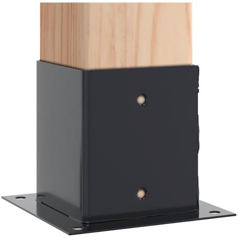 Basi per Pali Quadrati 4pz 101x101mm Acciaio Verniciato Polvere - Foto 9