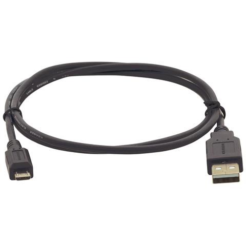 C-USB /MICROB-3 cavo USB USB 2.0 3 m USB A Micro-USB B Nero, Argento - Foto 1