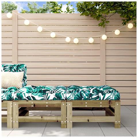 Poggiapiedi Giardino Con Cuscini 2pz Legno Impregnato Di Pino - Foto 1