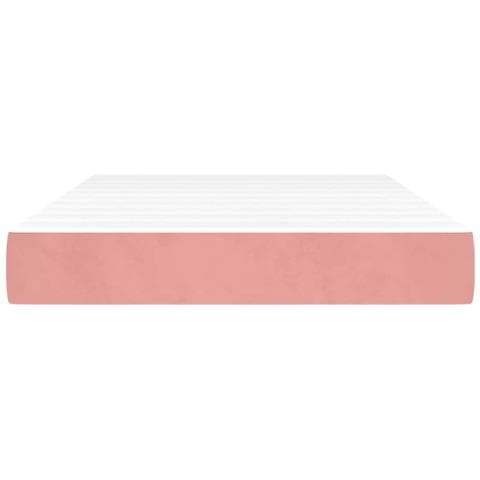 Materasso A Molle Insacchettate Rosa 120x210x20 Cm In Velluto - Foto 3