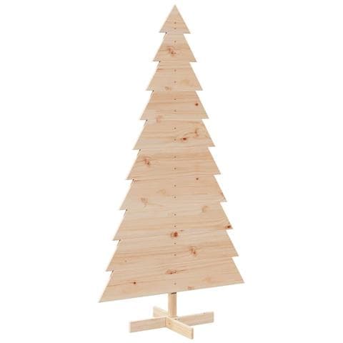 Albero Di Natale Decorativo In Legno 180 Cm Legno Massello Pino - Foto 2