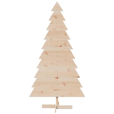 Albero Di Natale Decorativo In Legno 180 Cm Legno Massello Pino - Foto 3