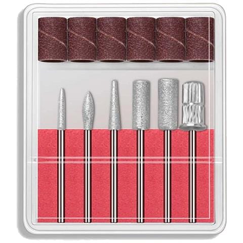 Kit Di Frese Per Unghie, Per Lucidatrici Elettriche. Include 6 Tipi + 6 Punte Di Levigatura. - Foto 1