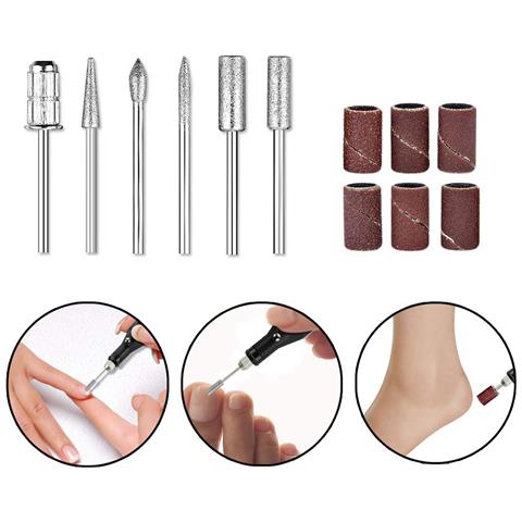 Kit Di Frese Per Unghie, Per Lucidatrici Elettriche. Include 6 Tipi + 6 Punte Di Levigatura. - Foto 2