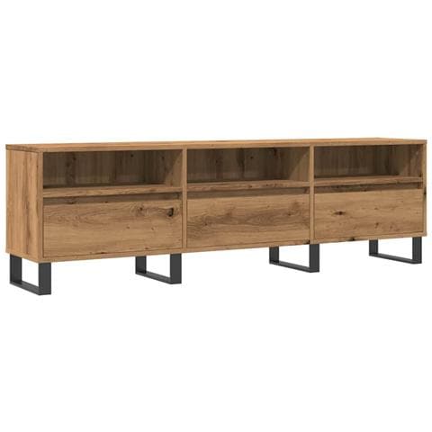 Mobile Porta Tv Rovere Artigianale 150x30x44,5 Cm Multistrato - Foto 2