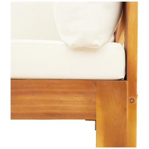 Set Divano da Giardino 6 pz con Cuscini in Massello di Acacia - Foto 9