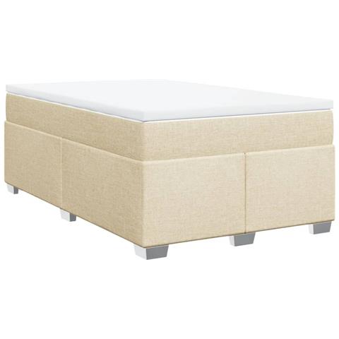 Giroletto a Molle con Materasso Crema 120x190 cm in Tessuto - Foto 1