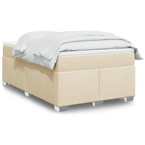 Giroletto a Molle con Materasso Crema 120x190 cm in Tessuto - Foto 2