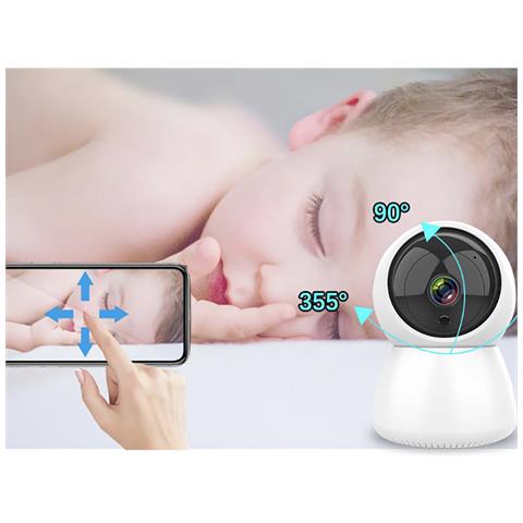Telecamera Interna 360° Wifi 2,4 Ghz Hd 1080p Xbot Audio Detection - Foto 4
