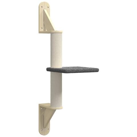 Albero per Gatti con Tiragraffi a Parete Grigio Scuro 85,5 cm - Foto 1